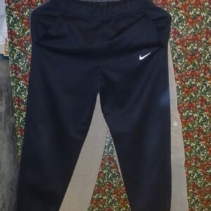 Nike Kids Black Joggers with White Logo